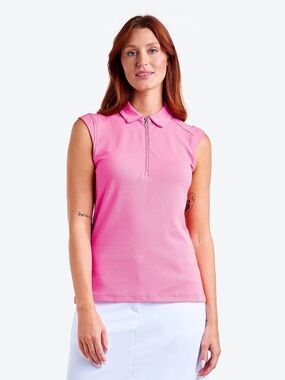 Nivo Women’s Nikki Sleeveless Polo, Pink